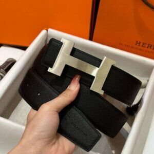 Hermès Black Reversible Belt 95cm - New with Box